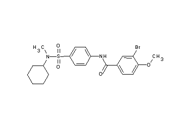 3-bromo-N-(4-{[cyclohexyl(methyl)amino]sulfonyl}phenyl)-4-methoxybenzamide