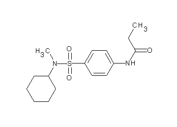 N-(4-{[cyclohexyl(methyl)amino]sulfonyl}phenyl)propanamide