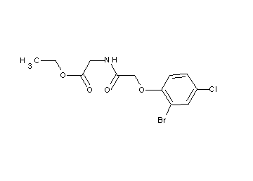 ethyl N-[(2-bromo-4-chlorophenoxy)acetyl]glycinate