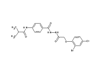 N-[4-({2-[(2-bromo-4-chlorophenoxy)acetyl]hydrazino}carbonyl)phenyl]-2-methylpropanamide