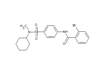 2-bromo-N-(4-{[cyclohexyl(methyl)amino]sulfonyl}phenyl)benzamide