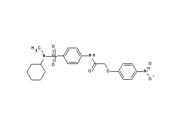 N-(4-{[cyclohexyl(methyl)amino]sulfonyl}phenyl)-2-(4-nitrophenoxy)acetamide