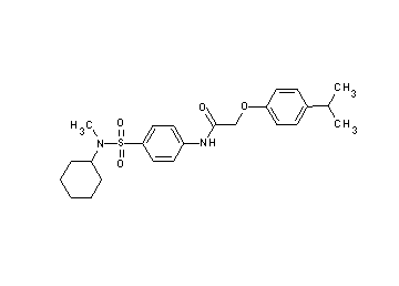 N-(4-{[cyclohexyl(methyl)amino]sulfonyl}phenyl)-2-(4-isopropylphenoxy)acetamide