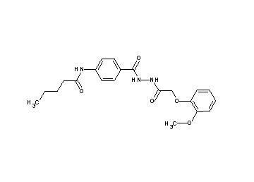 N-[4-({2-[(2-methoxyphenoxy)acetyl]hydrazino}carbonyl)phenyl]pentanamide