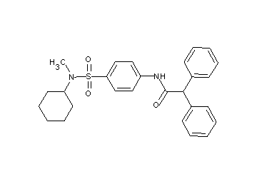 N-(4-{[cyclohexyl(methyl)amino]sulfonyl}phenyl)-2,2-diphenylacetamide