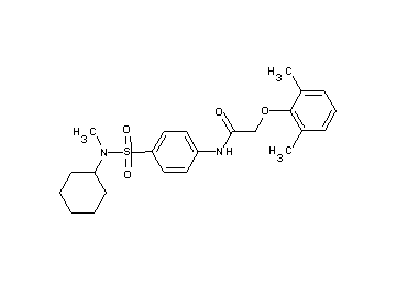 N-(4-{[cyclohexyl(methyl)amino]sulfonyl}phenyl)-2-(2,6-dimethylphenoxy)acetamide - Click Image to Close