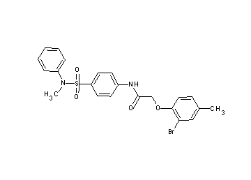 2-(2-bromo-4-methylphenoxy)-N-(4-{[methyl(phenyl)amino]sulfonyl}phenyl)acetamide