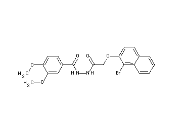 N'-{[(1-bromo-2-naphthyl)oxy]acetyl}-3,4-dimethoxybenzohydrazide - Click Image to Close