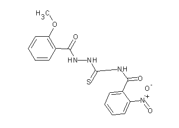 N-{[2-(2-methoxybenzoyl)hydrazino]carbonothioyl}-2-nitrobenzamide