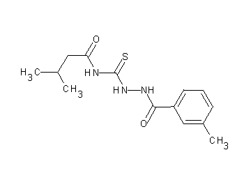 3-methyl-N-{[2-(3-methylbenzoyl)hydrazino]carbonothioyl}butanamide