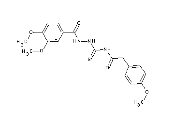 N-{[2-(3,4-dimethoxybenzoyl)hydrazino]carbonothioyl}-2-(4-methoxyphenyl)acetamide - Click Image to Close