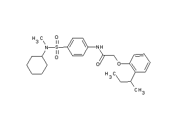 2-(2-sec-butylphenoxy)-N-(4-{[cyclohexyl(methyl)amino]sulfonyl}phenyl)acetamide - Click Image to Close