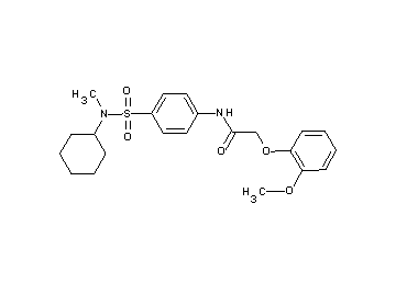 N-(4-{[cyclohexyl(methyl)amino]sulfonyl}phenyl)-2-(2-methoxyphenoxy)acetamide - Click Image to Close