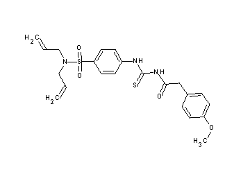 N-[({4-[(diallylamino)sulfonyl]phenyl}amino)carbonothioyl]-2-(4-methoxyphenyl)acetamide