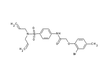 2-(2-bromo-4-methylphenoxy)-N-{4-[(diallylamino)sulfonyl]phenyl}acetamide