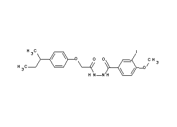 N'-[(4-sec-butylphenoxy)acetyl]-3-iodo-4-methoxybenzohydrazide