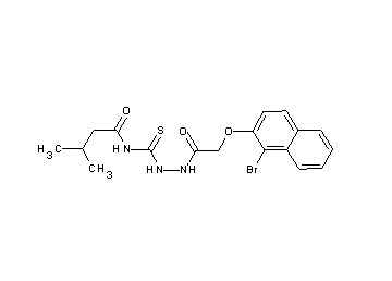 N-[(2-{[(1-bromo-2-naphthyl)oxy]acetyl}hydrazino)carbonothioyl]-3-methylbutanamide
