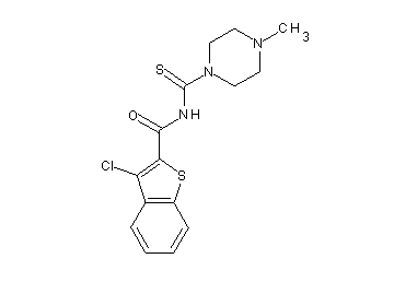 3-chloro-N-[(4-methyl-1-piperazinyl)carbonothioyl]-1-benzothiophene-2-carboxamide