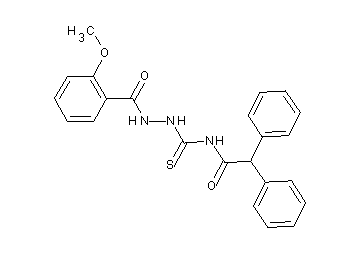 N-{[2-(2-methoxybenzoyl)hydrazino]carbonothioyl}-2,2-diphenylacetamide