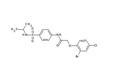 2-(2-bromo-4-chlorophenoxy)-N-{4-[(isopropylamino)sulfonyl]phenyl}acetamide
