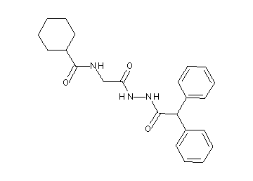 N-{2-[2-(diphenylacetyl)hydrazino]-2-oxoethyl}cyclohexanecarboxamide (non-preferred name)