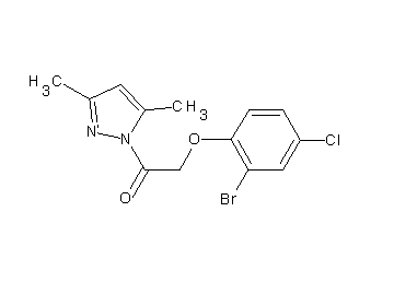 1-[(2-bromo-4-chlorophenoxy)acetyl]-3,5-dimethyl-1H-pyrazole