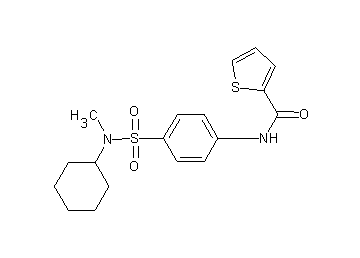 N-(4-{[cyclohexyl(methyl)amino]sulfonyl}phenyl)-2-thiophenecarboxamide