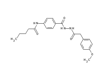 N-[4-({2-[(4-methoxyphenyl)acetyl]hydrazino}carbonyl)phenyl]pentanamide