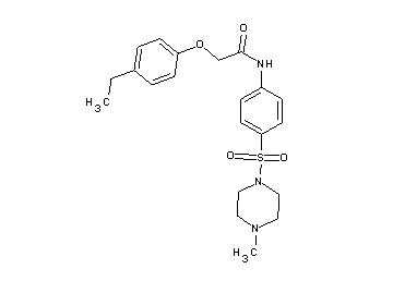 2-(4-ethylphenoxy)-N-{4-[(4-methyl-1-piperazinyl)sulfonyl]phenyl}acetamide