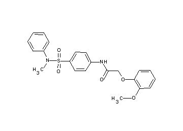 2-(2-methoxyphenoxy)-N-(4-{[methyl(phenyl)amino]sulfonyl}phenyl)acetamide
