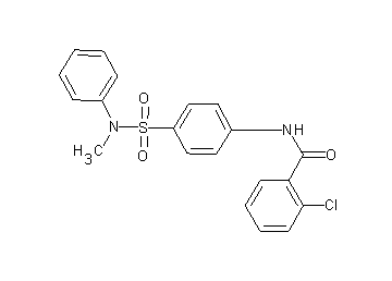 2-chloro-N-(4-{[methyl(phenyl)amino]sulfonyl}phenyl)benzamide