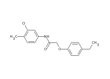 N-(3-chloro-4-methylphenyl)-2-(4-ethylphenoxy)acetamide - Click Image to Close