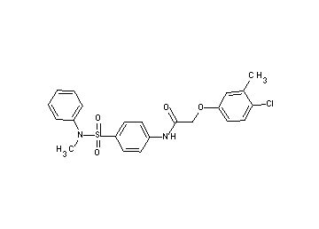 2-(4-chloro-3-methylphenoxy)-N-(4-{[methyl(phenyl)amino]sulfonyl}phenyl)acetamide
