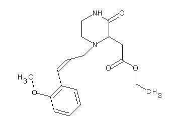 ethyl {1-[3-(2-methoxyphenyl)-2-propen-1-yl]-3-oxo-2-piperazinyl}acetate