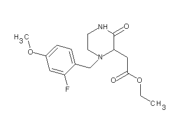 ethyl [1-(2-fluoro-4-methoxybenzyl)-3-oxo-2-piperazinyl]acetate