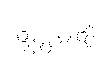 2-(4-chloro-3,5-dimethylphenoxy)-N-(4-{[methyl(phenyl)amino]sulfonyl}phenyl)acetamide