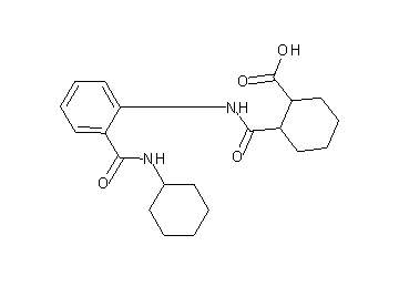 2-[({2-[(cyclohexylamino)carbonyl]phenyl}amino)carbonyl]cyclohexanecarboxylic acid