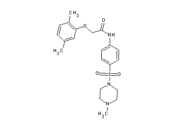 2-(2,5-dimethylphenoxy)-N-{4-[(4-methyl-1-piperazinyl)sulfonyl]phenyl}acetamide - Click Image to Close