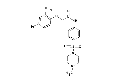 2-(4-bromo-2-methylphenoxy)-N-{4-[(4-methyl-1-piperazinyl)sulfonyl]phenyl}acetamide