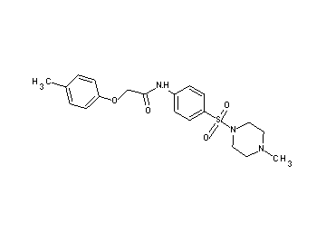 2-(4-methylphenoxy)-N-{4-[(4-methyl-1-piperazinyl)sulfonyl]phenyl}acetamide