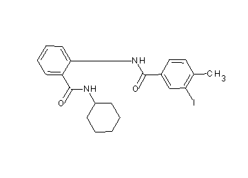 N-{2-[(cyclohexylamino)carbonyl]phenyl}-3-iodo-4-methylbenzamide