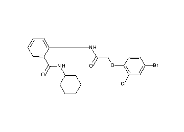 2-{[(4-bromo-2-chlorophenoxy)acetyl]amino}-N-cyclohexylbenzamide