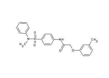 2-(3-methylphenoxy)-N-(4-{[methyl(phenyl)amino]sulfonyl}phenyl)acetamide