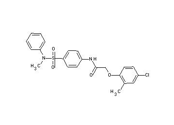 2-(4-chloro-2-methylphenoxy)-N-(4-{[methyl(phenyl)amino]sulfonyl}phenyl)acetamide