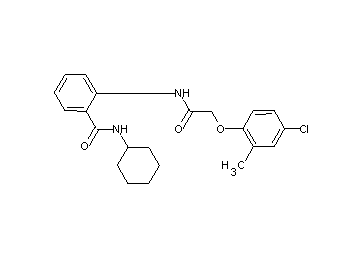 2-{[(4-chloro-2-methylphenoxy)acetyl]amino}-N-cyclohexylbenzamide - Click Image to Close