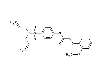 N-{4-[(diallylamino)sulfonyl]phenyl}-2-(2-methoxyphenoxy)acetamide