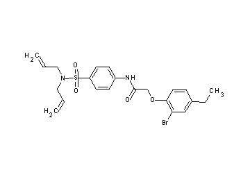 2-(2-bromo-4-ethylphenoxy)-N-{4-[(diallylamino)sulfonyl]phenyl}acetamide - Click Image to Close