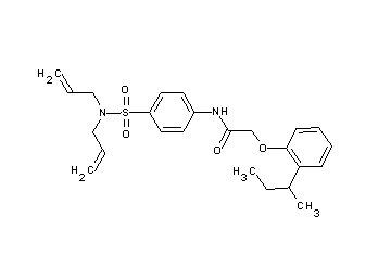 2-(2-sec-butylphenoxy)-N-{4-[(diallylamino)sulfonyl]phenyl}acetamide - Click Image to Close