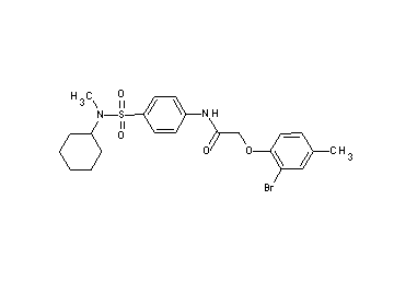 2-(2-bromo-4-methylphenoxy)-N-(4-{[cyclohexyl(methyl)amino]sulfonyl}phenyl)acetamide - Click Image to Close
