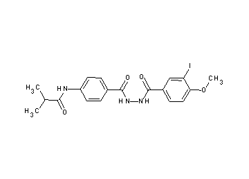 N-(4-{[2-(3-iodo-4-methoxybenzoyl)hydrazino]carbonyl}phenyl)-2-methylpropanamide